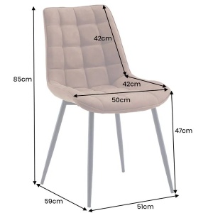 Set de 4 scaune ROADSTAR microfibra cognac - Img 3