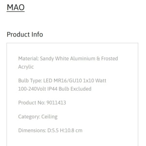 Spot aplicat baie, protectie IP44, MAO, NVL-9011413 247663 universul-luminii.ro