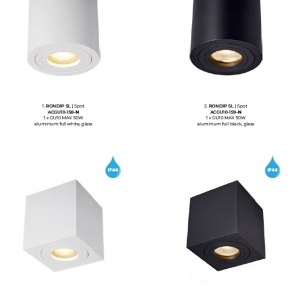 Spot aplicat cu protectie umiditate IP44 QUARDIP SL alb - Img 2