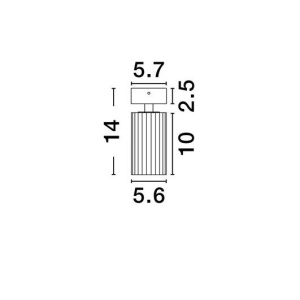 Spot aplicat design tehnic ZELOS negru 630643 universul-luminii.ro