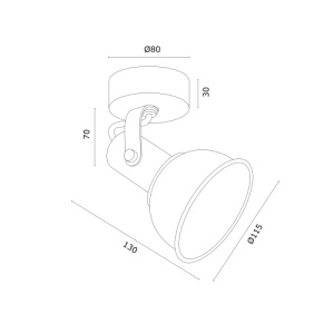 Spot aplicat directionabil modern Twist alb 108183 universul-luminii.ro