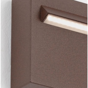 Spot aplicat exterior LED 3000K, IP65 RECTO corten - Img 4