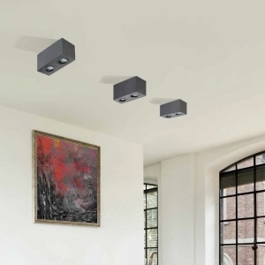 Spot aplicat pentru baie IP44 Brant 1 square alb - Img 2