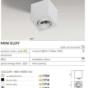 Spot aplicat tavan/plafon stil modern MINI ELOY Aluminiu 183883 universul-luminii.ro