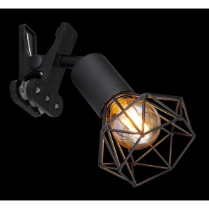 Spot cu clema design industrial XARA I negru 590863 universul-luminii.ro