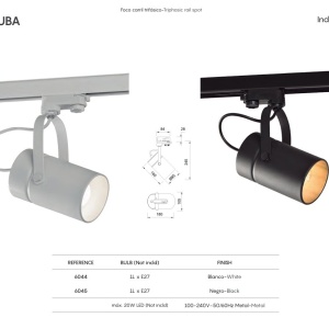 Spot E27, Accesoriu pentru sina trifazata Mantra ARUBA negru - Img 4