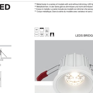 Spot incastrabil Alfa LED 2700K 1x15W 36 grade 183943 universul-luminii.ro