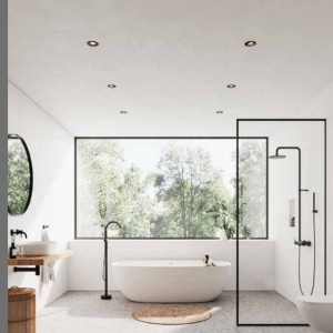 Spot incastrabil baie directionabil LED IP44 Aliki Black 221303 universul-luminii.ro