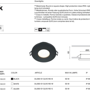 Spot incastrabil design tehnic IP65 Stark alb 8,4cm 180143 universul-luminii.ro