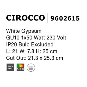 Spot incastrabil ideal pentru iluminat scara sau hol CIROCCO, 21x25cm NVL-9602615 81533 universul-luminii.ro