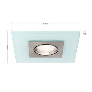 Spot incastrabil tavan directionabil cu sticla decorativa CLASA crom satin/alb 235663 universul-luminii.ro