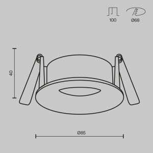 Spot incastrabil tavan fals cu protectie IP65 Slim alb 231313 universul-luminii.ro