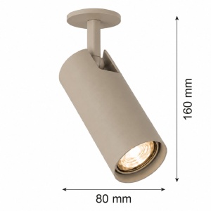 Spot incastrat directionabil cu bec GU10 Linca taupe - Img 3
