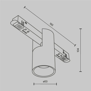 Spot LED, accesoriu pentru sina magnetica Exility, Alfa Smart negru 237513 universul-luminii.ro