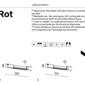 Spot LED, accesoriu pentru sinele monofazate Unity, Points Rot 3000K negru - Img 7