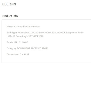 Spot LED aplicat ajustabil OBERON 11W negru - Img 3