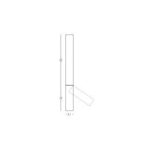 Spot LED aplicat cu rotire si înclinare Tube alb 233843 universul-luminii.ro
