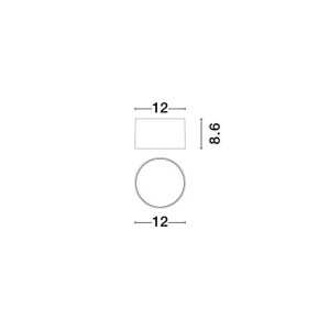 Spot LED aplicat diametru 12cm ZIAZA nickel negru, NVL-9695169 246313 universul-luminii.ro