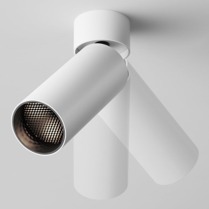 Spot LED aplicat directionabil, dimabil, design tehnic Focus alb, 4000K - Img 2