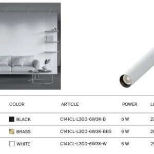 Spot LED aplicat directionabil stil minimalist Focus T negru 231483 universul-luminii.ro