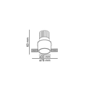 Spot LED dimabil / incastrabil tavan / plafon FOX TRIMLESS alb 5W 190563 universul-luminii.ro
