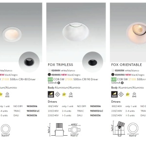 Spot LED dimabil / incastrabil tavan / plafon FOX TRIMLESS alb 5W 85073 universul-luminii.ro
