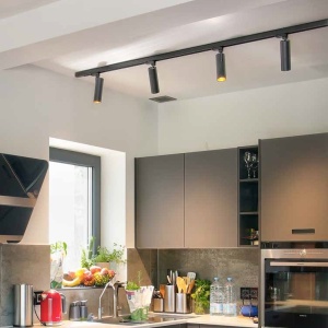 Spot LED directionabil pentru sina trifazata MAXLIGHT, SHINEMAKER negru 206813 universul-luminii.ro