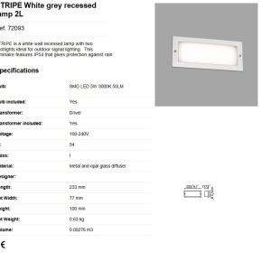 Spot LED incastrabil de exterior IP54 iluminat ambiental STRIPE alb 82083 universul-luminii.ro