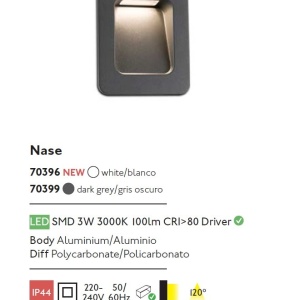 SPOT LED INCASTRABIL DE EXTERIOR NASE-2 alb 70396 56143 universul-luminii.ro