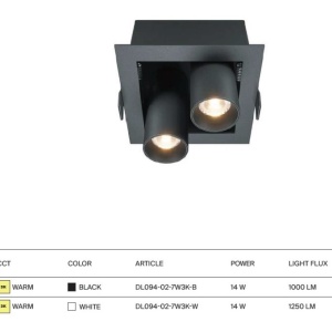 Spot LED incastrabil design tehnic Magnum 2 alb 227753 universul-luminii.ro