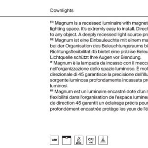 Spot LED incastrabil design tehnic Magnum 2 negru 227743 universul-luminii.ro