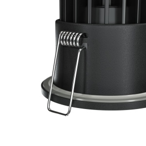 Spot LED incastrabil dimabil pentru baie design tehnic IP65 Zoom negru 4000K 62843 universul-luminii.ro