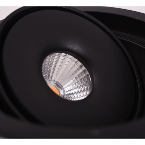 Spot LED incastrabil directionabil de tavan/plafon BOSTON 1 ROUND negru 80603 universul-luminii.ro