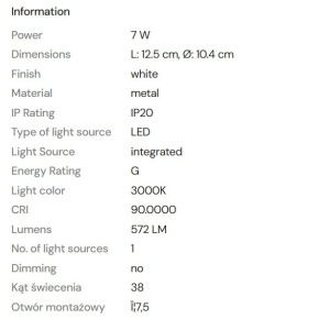 Spot LED incastrabil directionabil Galexo alb - Img 4