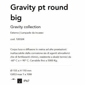SPOT LED INCASTRABIL Gravity pt round big 43533 universul-luminii.ro