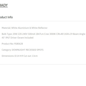 Spot LED incastrabil iluminat exterior IP67 BRADY 20W alb 141243 universul-luminii.ro