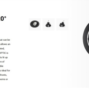 Spot LED incastrabil OPTIC Black downlight LED 18/25W 3000K 20° 2260/2990 lm 110903 universul-luminii.ro