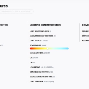 Spot LED incastrabil OPTIC Black downlight LED CRI95 24/36W 4000K 56° 2875/4070 lm 111123 universul-luminii.ro