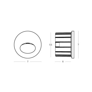 Spot LED incastrabil scari exterior IP65 NOOK cafeniu - Img 6