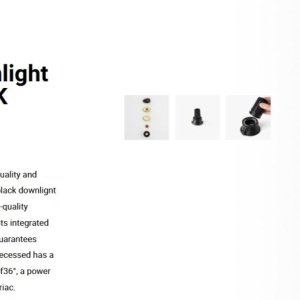 Spot LED incastrabil TULIPA Black recessed downlight 10W 36° 3000K CRI90 triac 112883 universul-luminii.ro