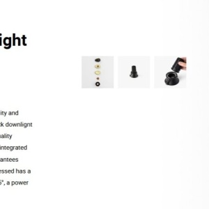 Spot LED incastrabil TULIPA Black recessed downlight 7W 15° 4000K CRI90 111063 universul-luminii.ro