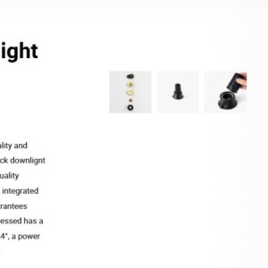 Spot LED incastrabil TULIPA Black recessed downlight 7W 24° 4000K CRI90 dali 111243 universul-luminii.ro