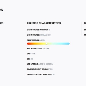 Spot LED incastrabil TULIPA White recessed downlight 10W 36° 4000K CRI90 triac 112913 universul-luminii.ro