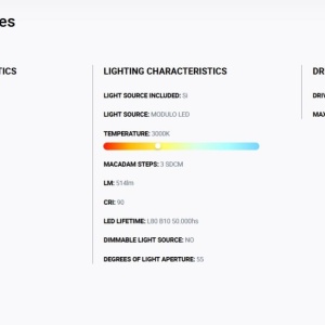 Spot LED incastrabil TULIPA White recessed downlight 7W 55° 3000K CRI90 109463 universul-luminii.ro