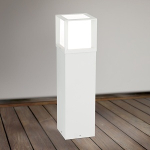 Stalp de exterior IP44 HENRY alb H-60cm