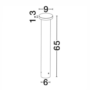 Stalp de exterior LED 2700K, IP65 BAST H-65cm gri inchis - Img 3
