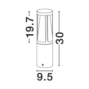 Stalp de exterior LED IP65 VARU H-30cm - Img 2