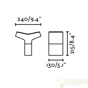 Stalp de exterior modern inaltime 21,5cm cu protectie IP44 TAU 74446 64733 universul-luminii.ro