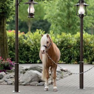 Stalp design rustic iluminat exterior din fier forjat, inaltime 236cm, AL 6667 61523 universul-luminii.ro