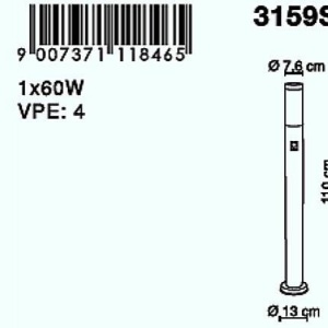 Stalp exterior cu senzor Boston 3159S GL 43233 universul-luminii.ro
